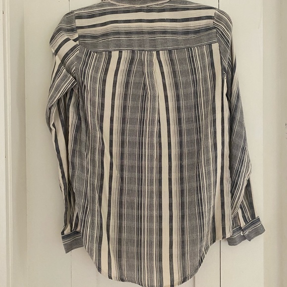 PPLA Gray striped button up long sleeve - Picture 7 of 8